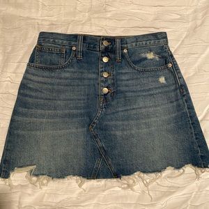 Madewell Rigid Denim A-line Skirt